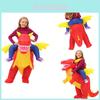 Fantasias Infláveis Infantis Divertidas e Coloridas com Designs de Pterodáctilo e Triceratops para Halloween e Eventos de Cosplay
