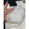 Semi-turtleneck inner top women's spring slim-fit fungus-edged knitted sweater versatile bottoming shirt