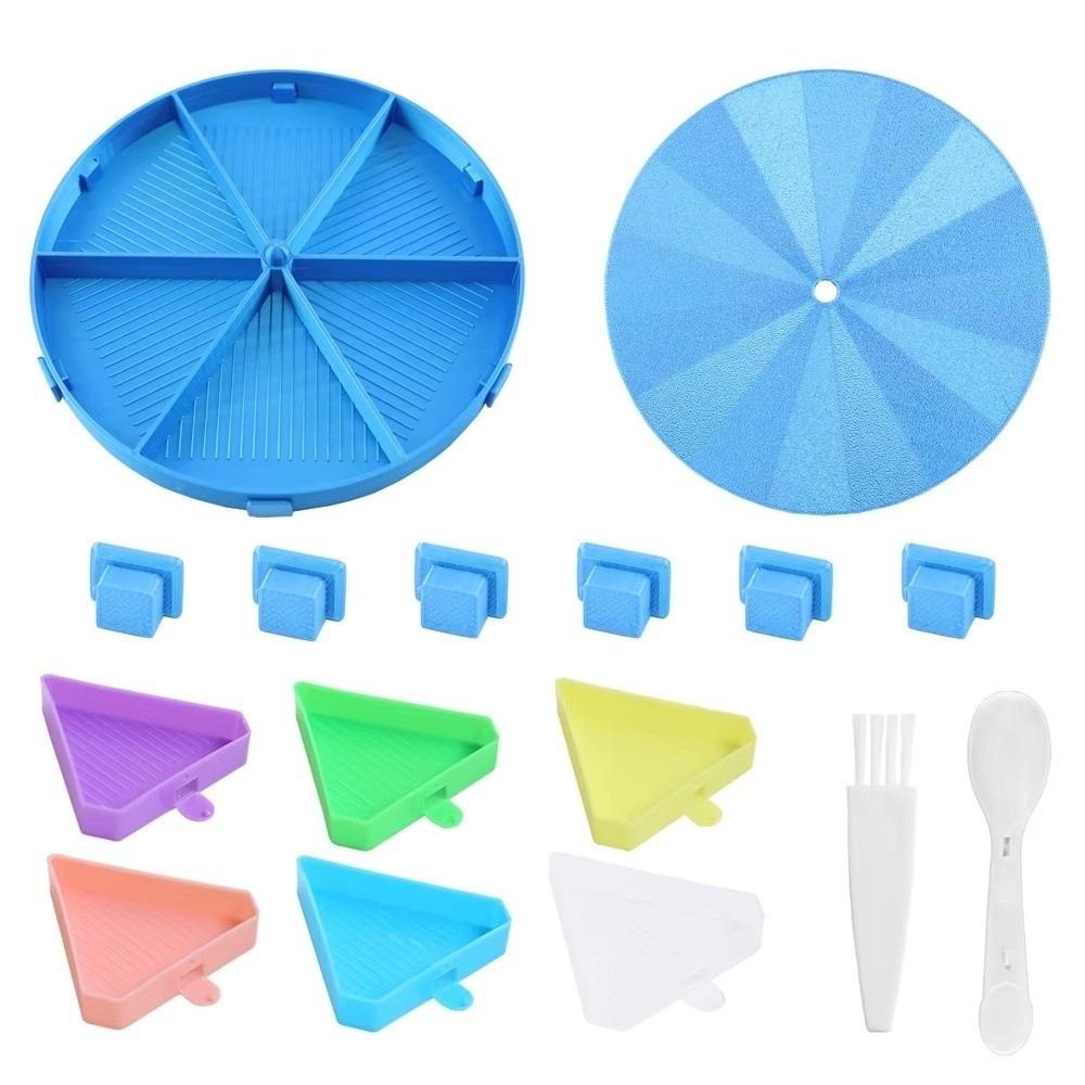 DIY Craft Diamond Painting Tray Kits Multi-Color Embroidery Large Diamond Painting Tray With Lid Rotating Stackable