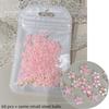 60pcs/bag Ice-clear Five-petal Flower Nail Art Accessories White Pink Flowers Gold and Silver Color Steel Beads