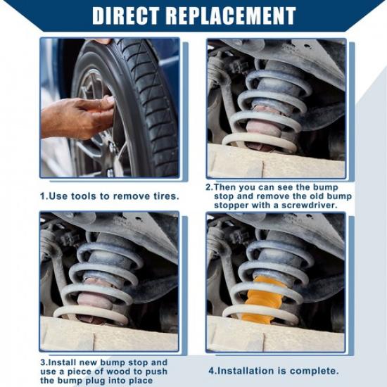 2 Pcs Car Suspension Strut Bumper Bump Stop For Mazda 3 2004-2012 No.4M515K570AA