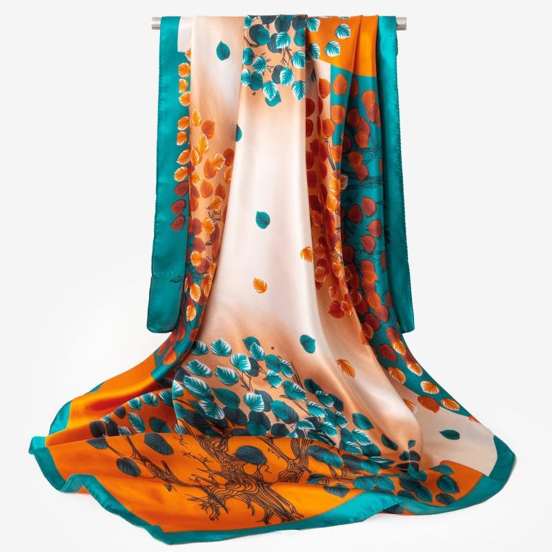 90 Large Square Scarves, Silk Scarves, Women'S Imitation Silk Fashion Shirts, Small Square Scarves, Mother Scarves.