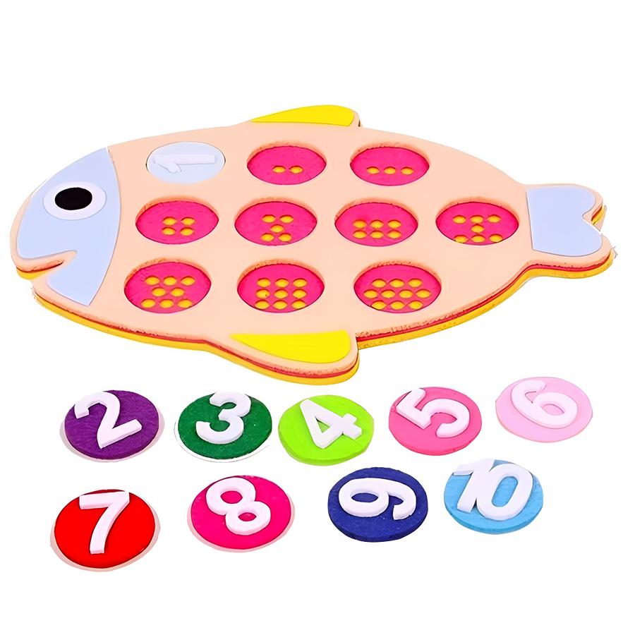1-10 Digital Fruit Tree Cartoon Felt School Mathematics Teaching Aids Color Number Cognitive Felt Free Assemble Teaching Tools S