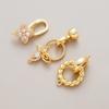 18K Gold Plated Pearl Necklace Clasp with Strong Color Retention