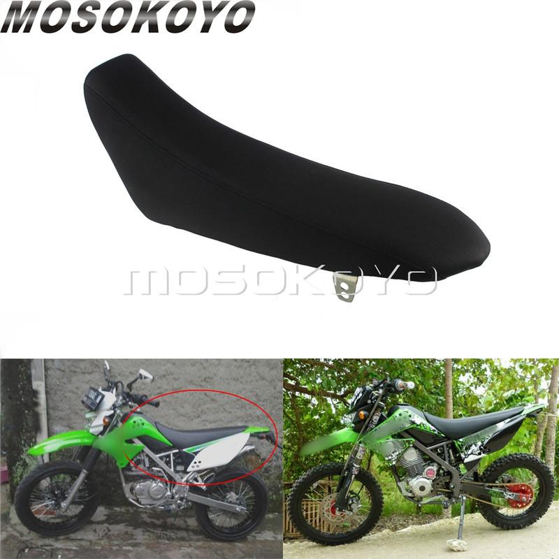 Off-Road Motorcycle Black Seat Cushion Assembly For Kawasaki KLX150  KLX 150  Enduro Pit Bike Soft Foam Core Seats Base Cover