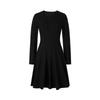 Anna Kou Elegant Wool Knit Round Neck Dress