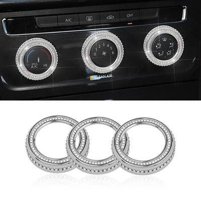 1 Pieza con OD Universal 1.81" ID 1.61" Cubierta de Botón de Perilla de Ajuste de Volumen de Aire Acondicionado Brillante Accesorios para Automóvil