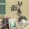 Iron Hummingbird Wall Art, Outdoor Metal Sculpture for Garden Terrace Balcony, Festive Home Decor, No Power Needed