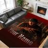 Crystal Velvet Rug Custom Name Text, Soft Non Slip Floor Mat Home DecorA Nightmare On Elm Street Freddy Krueger