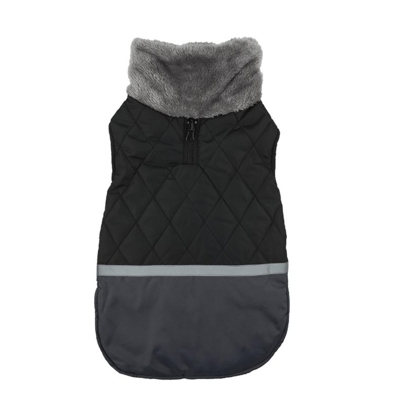 Benepaw Warm Fleece Collar Dog Coat Jacket Reversible Winter Dog Clothes Waterproof Puppy Clothing For Small Medium Large Dogs