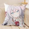 Kawaii A-Alya Feelings In Russian Cushion Cover Silky Short Plush Invisible Zipper Dustproof Sofa Pillow Case For Home Decor