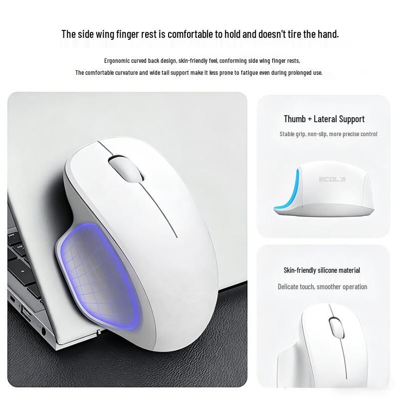 ECOLA M02BK Ergonomic Wireless Office Mouse