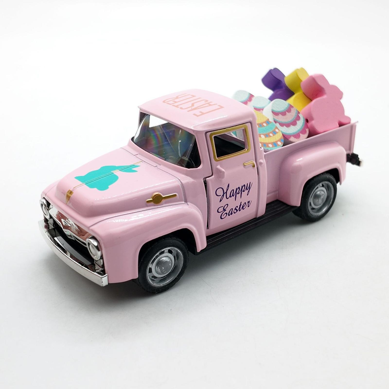 

Easter Decorations For Children, Including A Bunny Car Die- Model. розовый