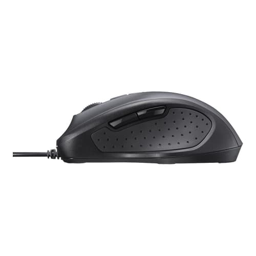 BUFFALO Wired BlueLED Quiet 5 Button Mouse Black BSMBU308BK