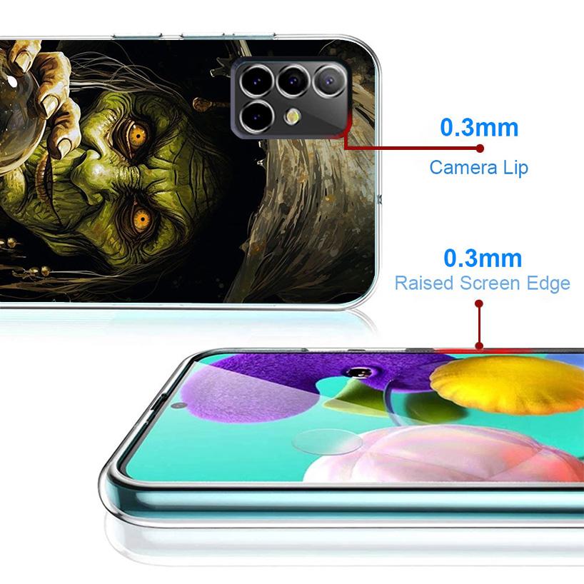 Halloween Moon Witch Horror Phone Case For Samsung Galaxy A17 A16 A15 A14 A13 A57 A56 A55 A54 A53 A37 A36 A35 A34 A33 A26 A25 A2