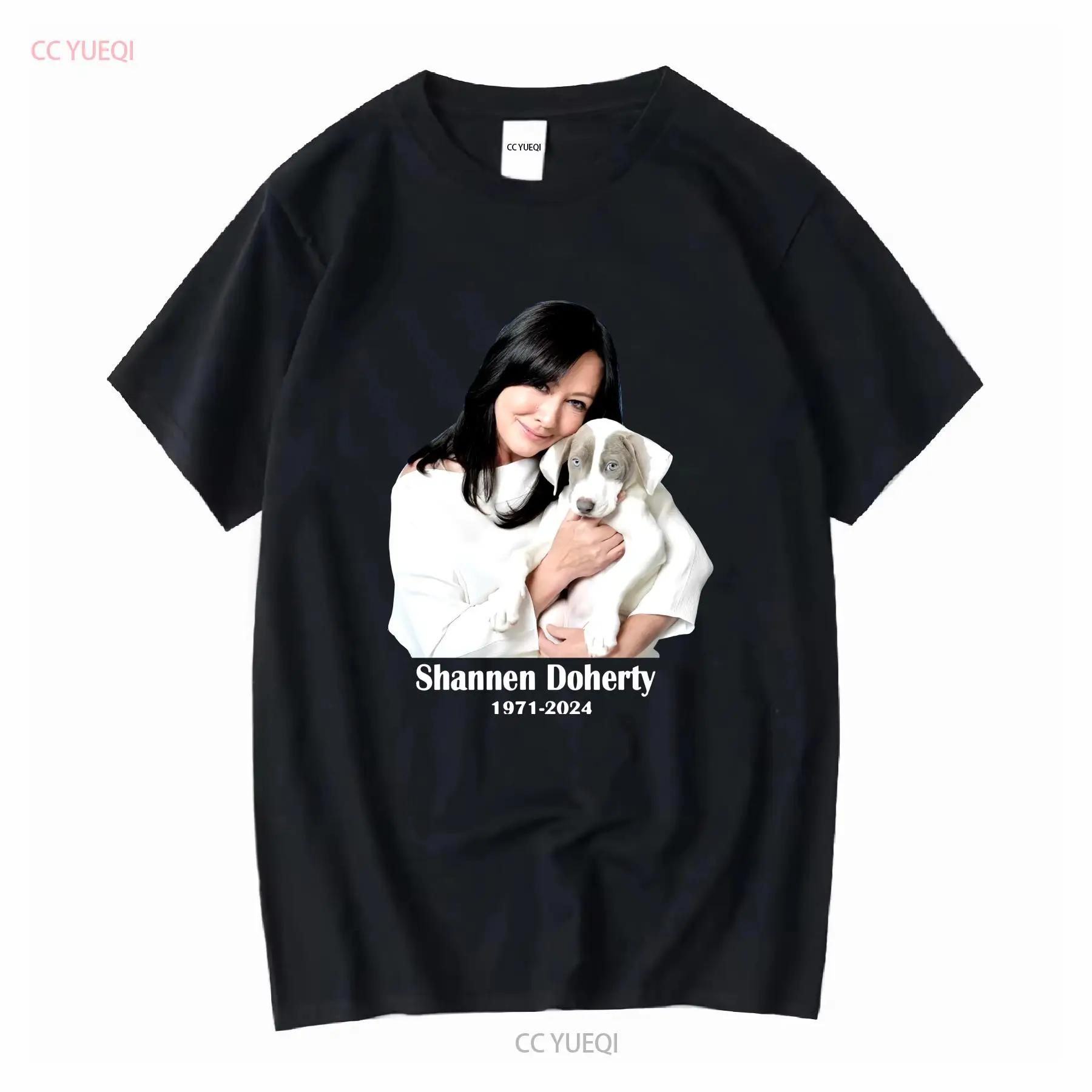Shannen Doherty 1971 2024 T Shirt Fan All Size S 5XL KJP537 vintage Washed streetwear Breathable Comfortable designer clothes S разноцветный