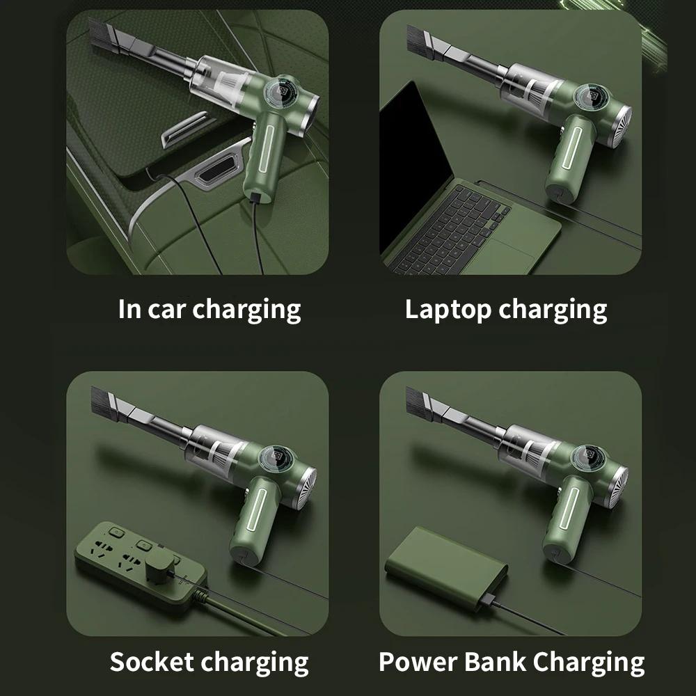 ΝΕΑ 290000Pa 5 σε 1 Ηλεκτρική Σκούπα Αυτοκινήτου Ισχυρή Αναρρόφηση Φορητή Ασύρματη Ηλεκτρική Σκούπα Χειρός Μίνι Για Αυτοκίνητο Σπίτι Γραφείο