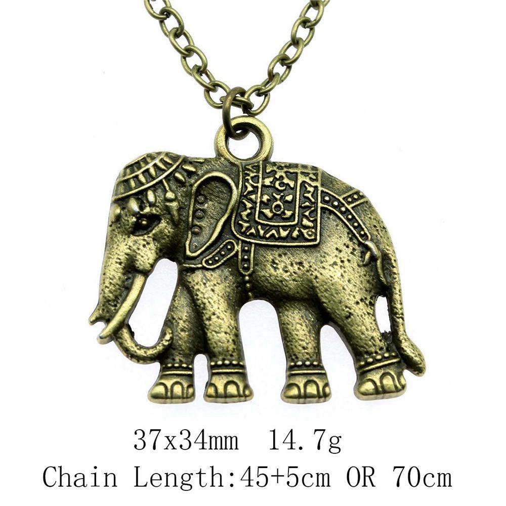 Cadouri pentru femei Noutăți în coliere Colier cu lanț lung cu elefant de 45 cm sau 70 cm Lucruri ieftine