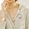 Festive Snowman Pin Christmas Tree Decoration Creative Alloy Brooch Adorned With Crystals Rhinestones Holiday Outfit