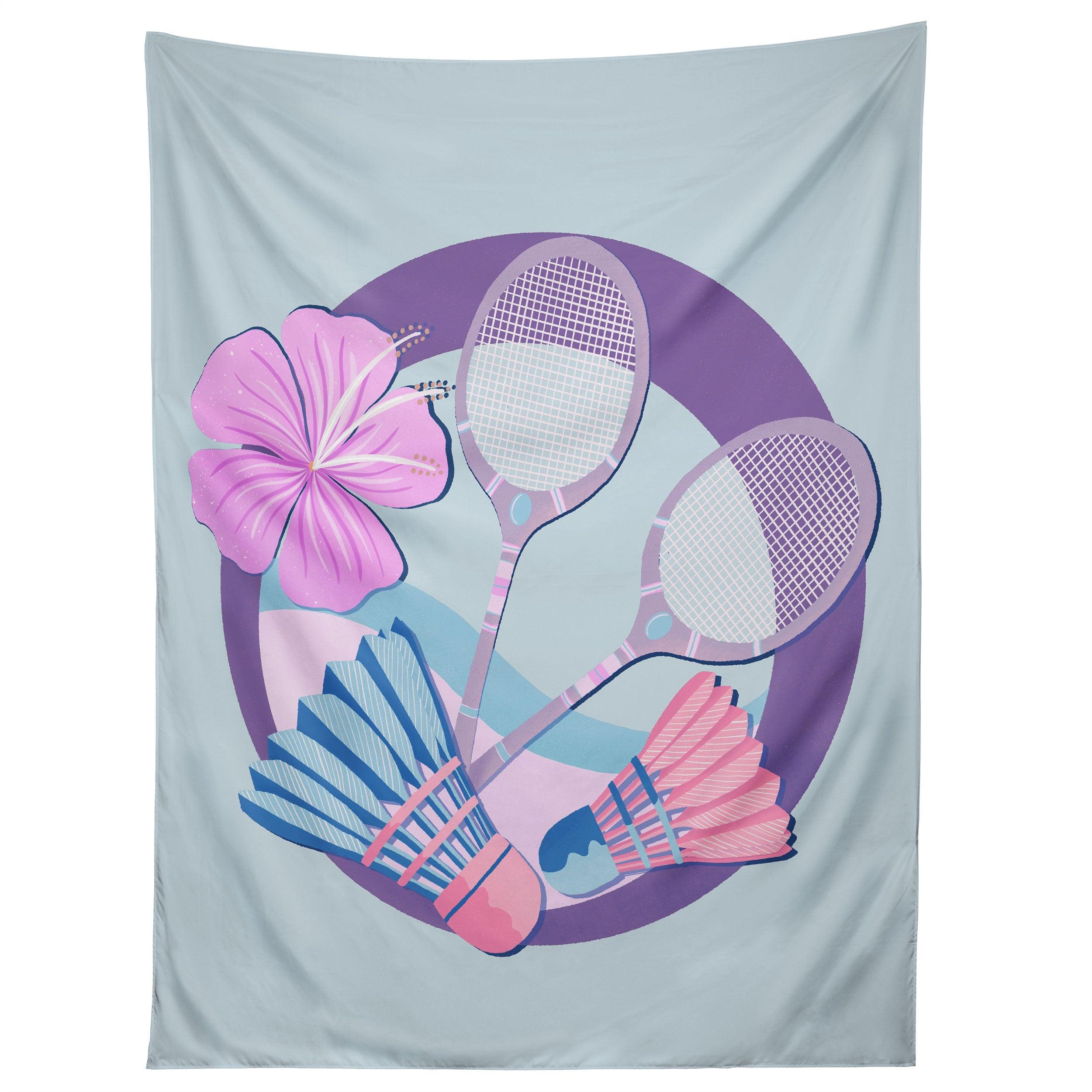 TROPICAL BADMINTON BADGE tapestry 75x100 чёрный