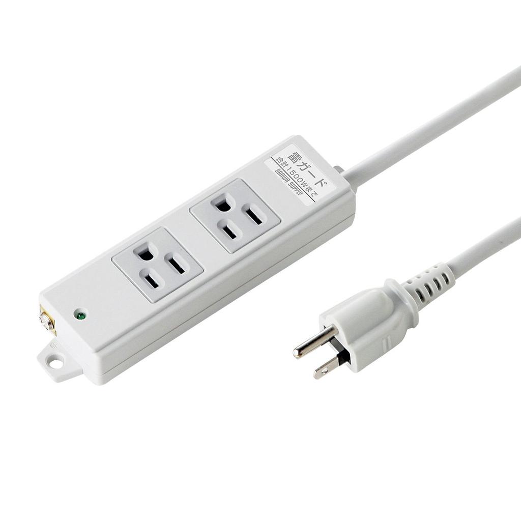 SANWA SUPPLY Construction Site Lightning Guard 2 Tap, 3-Pin, Outlets, TAP-K2NSP-3