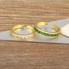 Nidin Hot Sale Inlaid Zircon Open Rings Adjustable 2 Colors For Women Girl Anniversary Party Finger Jewelry Accessories Gifts