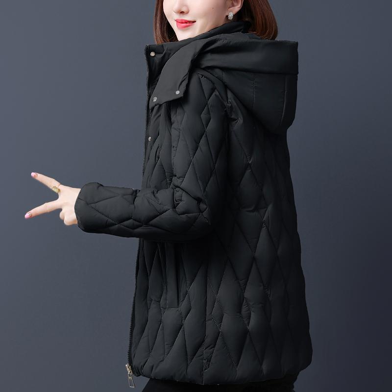 Elegant Winter Coat Women Parkas Plus Size Middle Age Women's Jacket Hooded Casual Thick Warm Outerwears