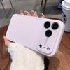 Macaron Color Liquid Silicone Case for iPhone 17 Pro 16 17 15 13 14 12 Pro Max Coque Camera Protector Large Window Matte Cover