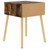 Vidaxl Nightstand, Smoked Oak, 40X40X56 Cm