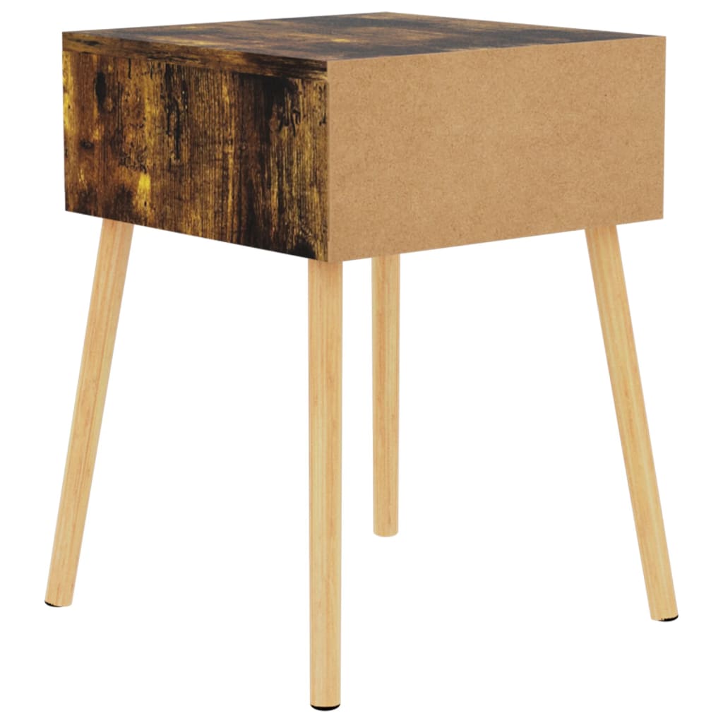 Vidaxl Nightstand, Smoked Oak, 40X40X56 Cm