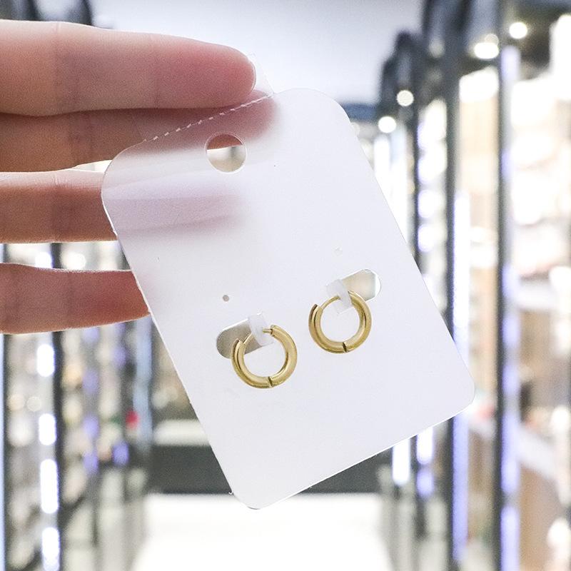 Fashionable Real Gold Electroplated Circle Earrings for Women's Simple Twisted Earrings Temperament High-end and Versatile Earrings