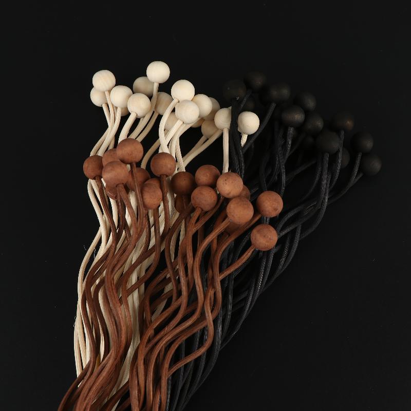 Wooden Bead Wave Shaped Rattan Reed Diffuser Sticks Replacement Refill For Home Fragrance Aromatherapy Office Home Decor