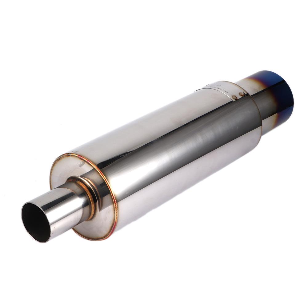 51mmCelsius2in Car Straight Exhaust Tip Pipe Tail Inlet Outlet Tube   Modified Part