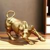 Skinds Wall Street Bull Statue, Wall Street Bull Art Decor Ox Figure Statues Represents Good Luck of Career and Wealth
