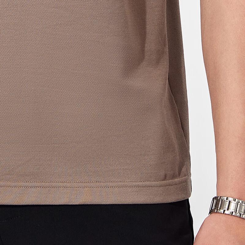 Antonio Men's Silk-Cotton Blend Short-Sleeve Business Polo Shirt