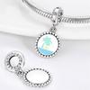 Original Copper Charms Luxury Coconut Blue Beach Pendant Beads Fit Bracelet Diy Women Making Delicate Gift