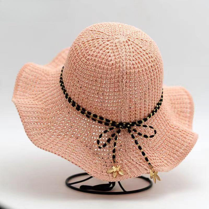 Big Brimmed Hat Versatile Fisherman Hat Women's Summer Hat Sun Hat Grass Hat Sun Protection Sun Shading UV Protection Woven Fabric
