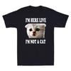 Ich bin hier live, ich bin keine Katze Lustiges Video Katze Anwalt Meme Humor T-Shirt Herren-T-Shirt