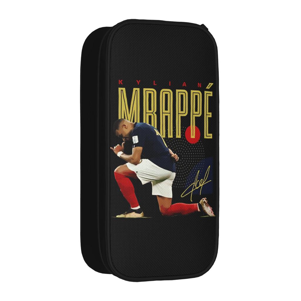 Mbappes France Football Pencil Case Pencilcases Pen Holder for Girls Boys Big Capacity Bags Students School Zipper Stationery