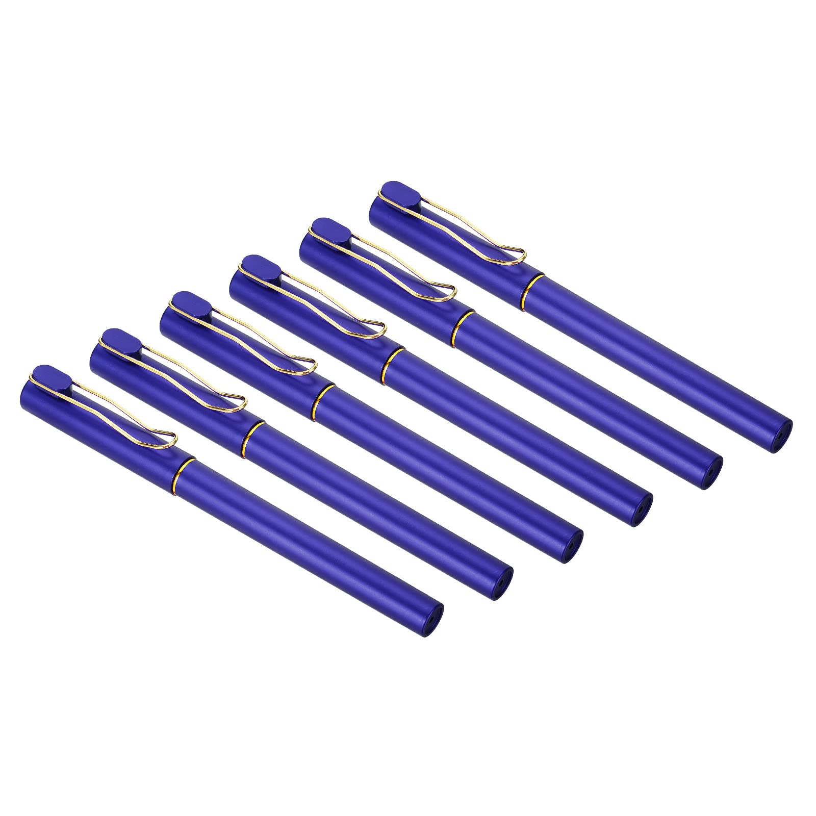 

PATIKIL 145mm Black Ink Gel Gel Ink Ballpoint Smooth Office with Gold Tone Pens, 12-Piece Set, Pens, 0.5mm Tip, Writing, Use, Caps, Blue,