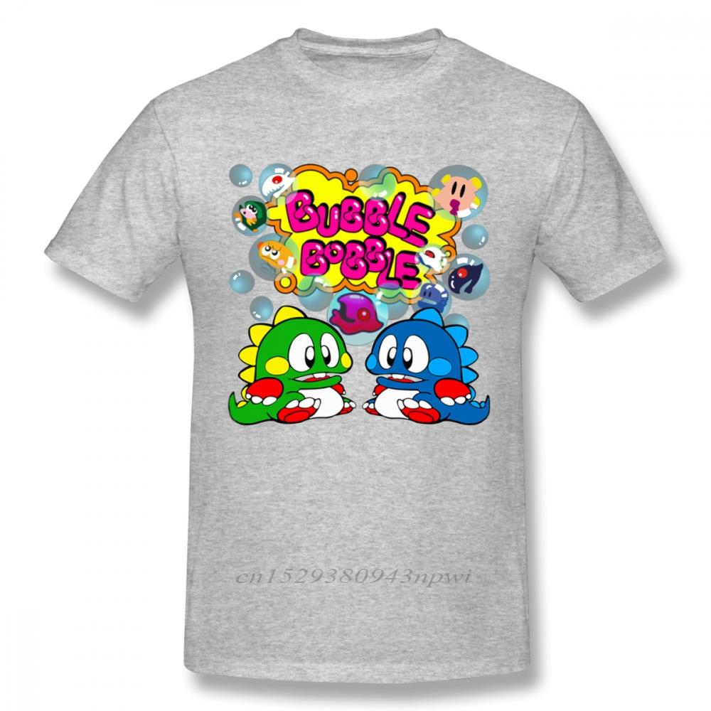 Bubble Bobble Retro  Console Game Tshirt Men New Custom Old School Game T Shirt Organic Cotton Plus Size Tee Camiseta