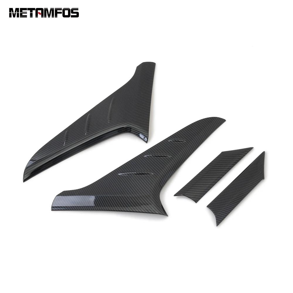 For Hyundai Kona Kauai 2017-  Chrome Rear Window Side Spoiler Wing Cover Trim Decoration Sticker Accessories Car Styling