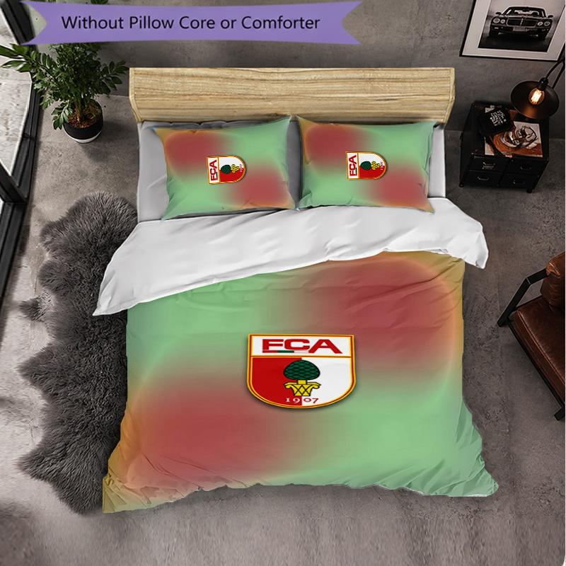 FC Augsburg FC Themed Bedding 3Pcs Duvet Cover Set Decorative Bed Linen For Teen Room Home Decoration