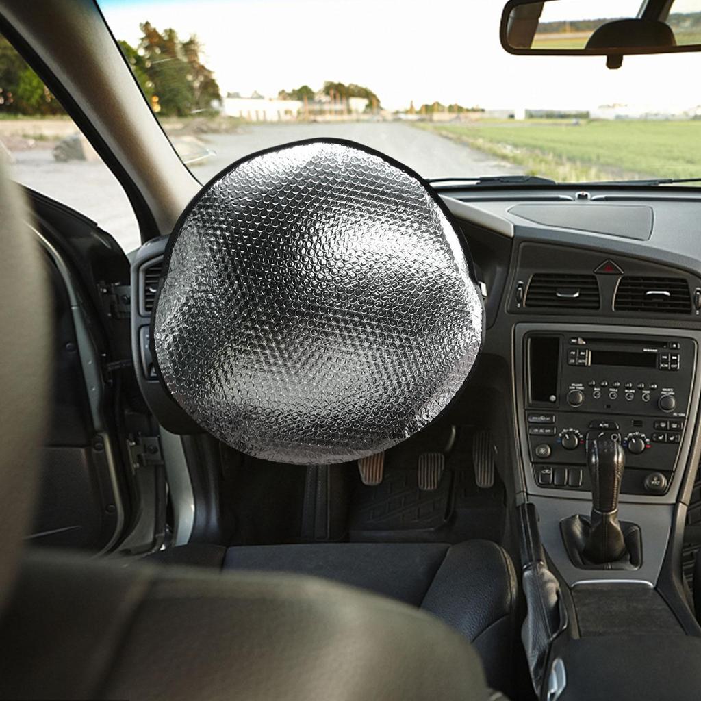 Automobile Steering Wheel Cover Steering Wheel Sun Shade Cover Aluminum Foil Car Steering Wheel Cover Sunshade Sun Protection