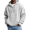 Herren Hellblauer Kapuzenpullover mit durchgehendem Reißverschluss, Mesh-Pullover mit Kängurutasche, Lässige Jacke mit Reißverschluss vorne
