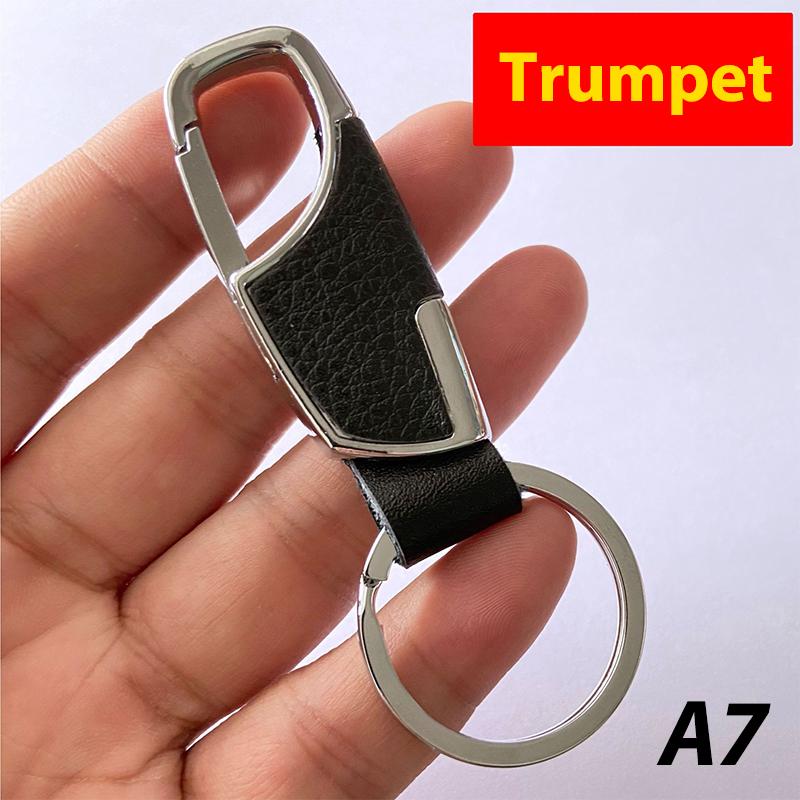 Luxury Leather Men Keychain Black Clasp Creative Diy Keyring Holder Car Key A7