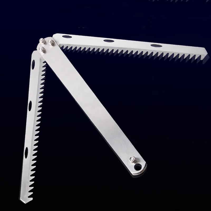 Edelstahl Klapp Unkraut Rasierer Wasserpflanzen Schneider Entfernen Wassergras Angelzubehör Werkzeug Ausrüstung Lanyard Gezackte Klinge