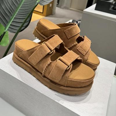 Mode Neue Dicke Sohle Hausschuhe Damen Echtes Leder Überkreuzriemen Urlaub Strandschuhe Weiblich Lässig Flache Sandalen Sommer Sandalen Frau