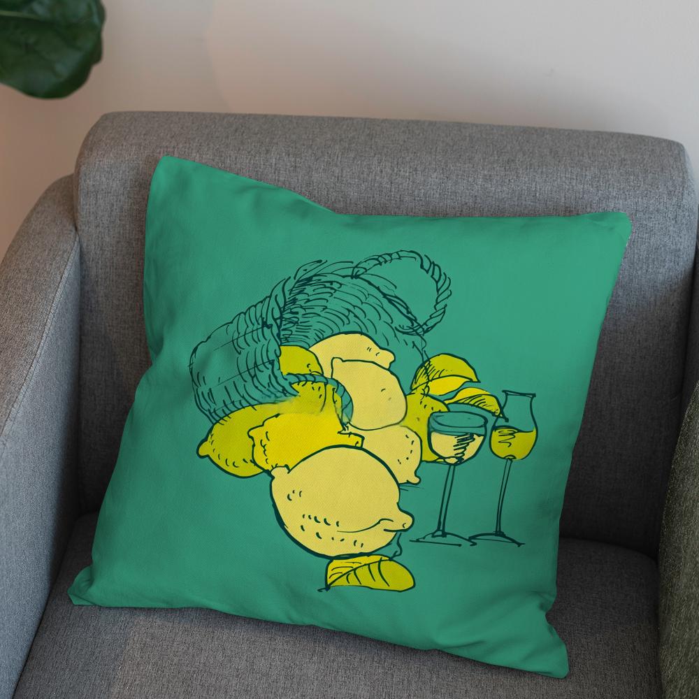 Limoncello Cocktail Pillow Case For Car Sofa Decorative Home Doublesided Print Plush Square Throw Pillow Cushion Cover
