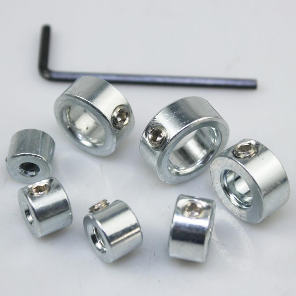 7 Sizes Carbon Steel Drill Guide Stop Collars Controller Set Precise Depth Control For Wood Plastic Drilling Operations